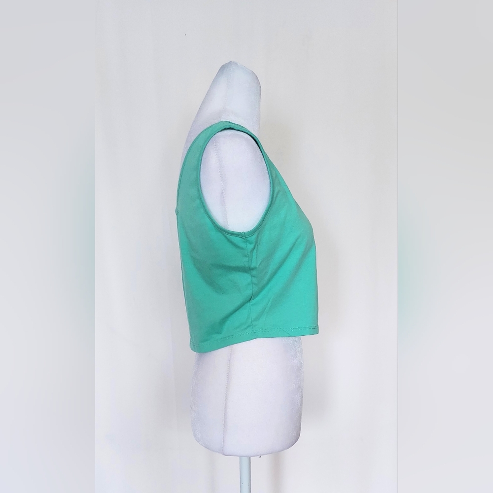 Fifth Parallel Threads Cropped Tank Top Green Size Large - Picture 4 of 5